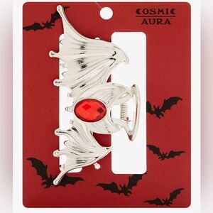 Cosmic Aura Bat Wing Red Gem Claw Hair Clip Hot Topic‎